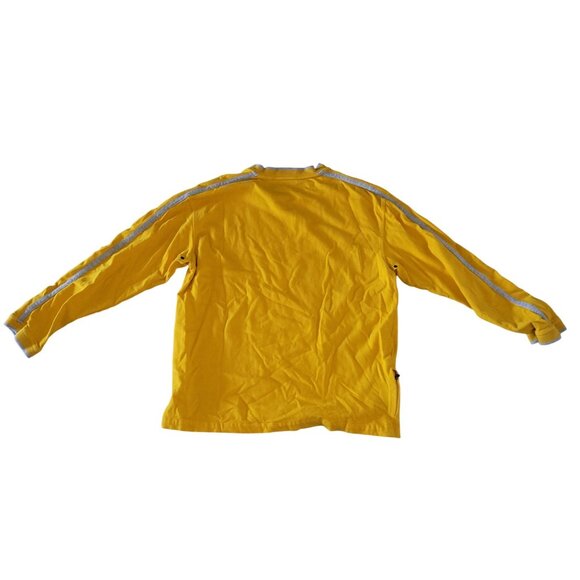 Nike Yellow Long Sleeve V-Neck‎ Shirt With Reflective Stripes & Pocket - Picture 4 of 8